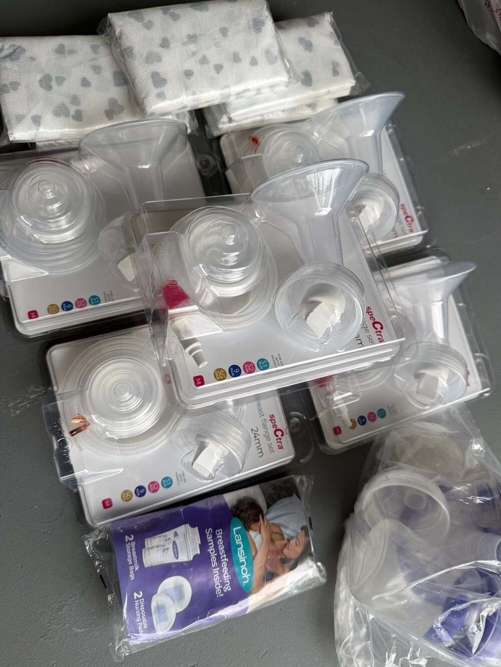 Spectra Breast Shield Set 24mm And Pump Accessories Bundle